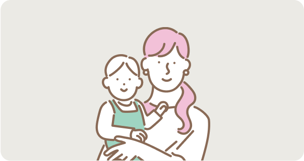 赤ちゃんを抱っこする女性のイラスト
